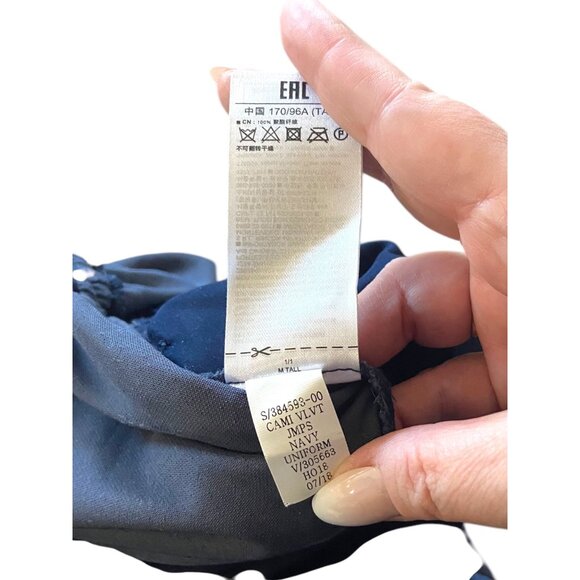 Gap Velvet Jumpsuit Midnight Navy Blue Size M Holiday - Picture 6 of 16